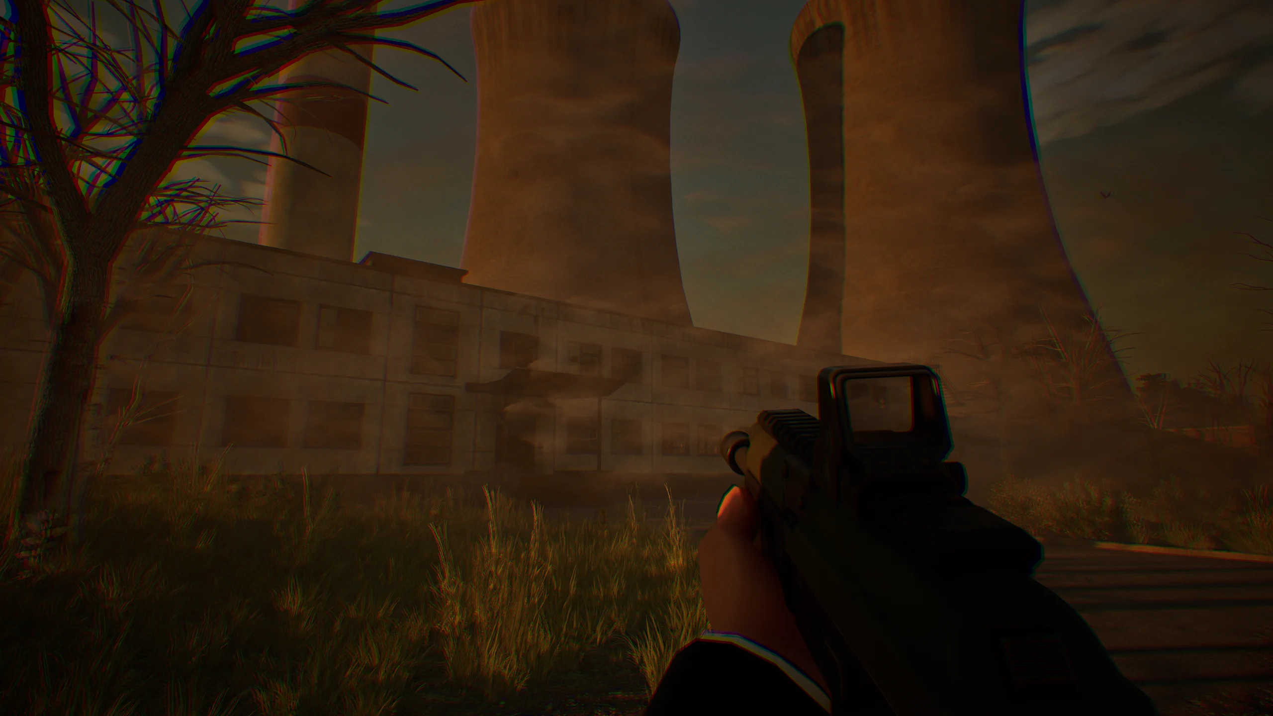 Approaching the power plant through the irradiated Zone